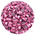 Multi-color 4*7mm large peace sign charm beads